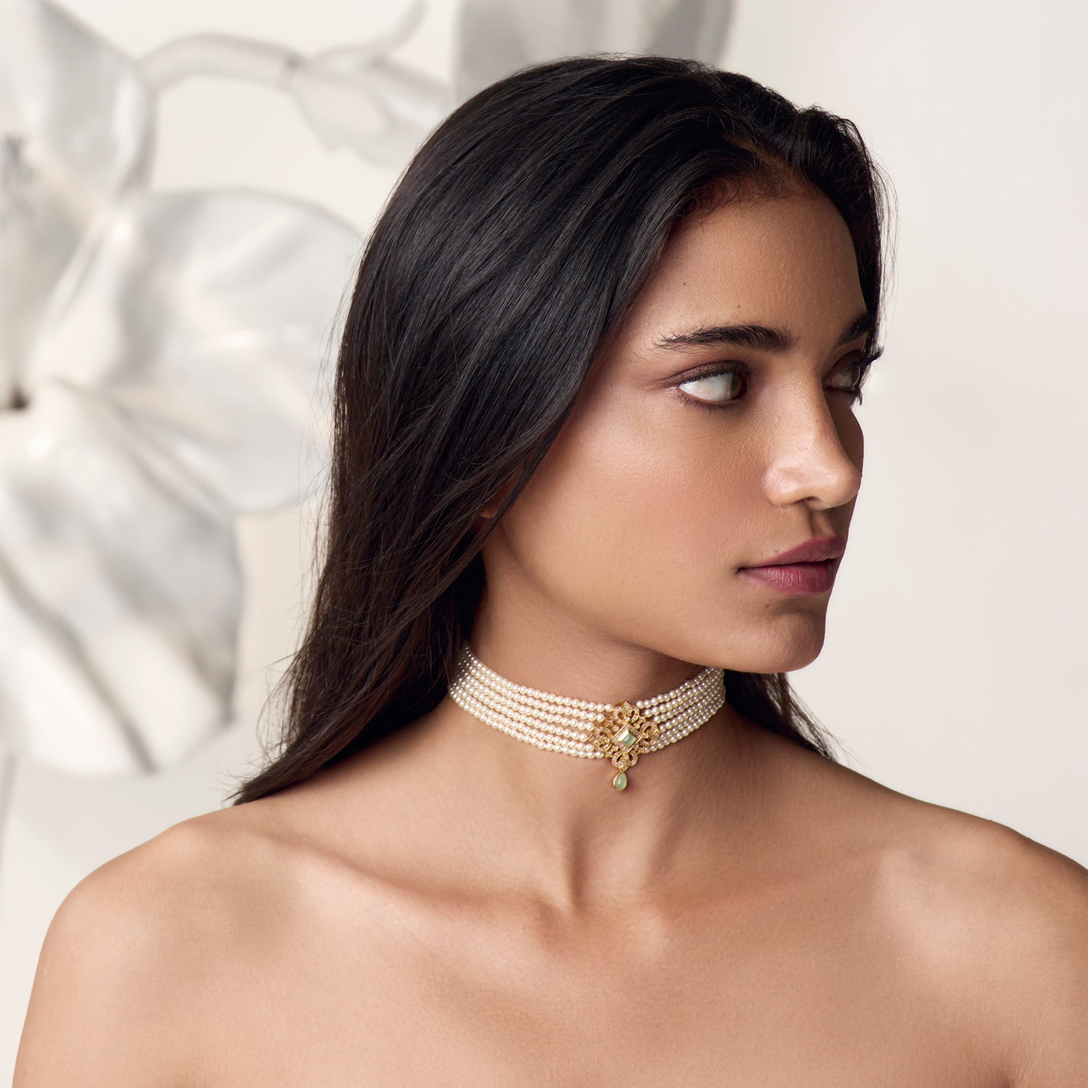Mehr Pearl Choker by Suneet Varma – Aulerth