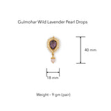 Gulmohar Wild Lavender Drops with pearl by Tribe Amrapali