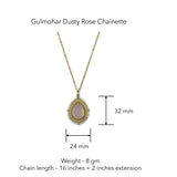 Gulmohar Dusty Rose Chainette with pearl by Tribe Amrapali