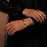 Numisma Gilded Bangle for Men (openable) by Shivan & Narresh