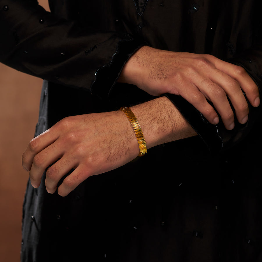 Numisma Gilded Bangle for Men - Main Image