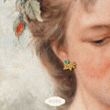 Opaline Miniature Studs by Ekaya Banaras