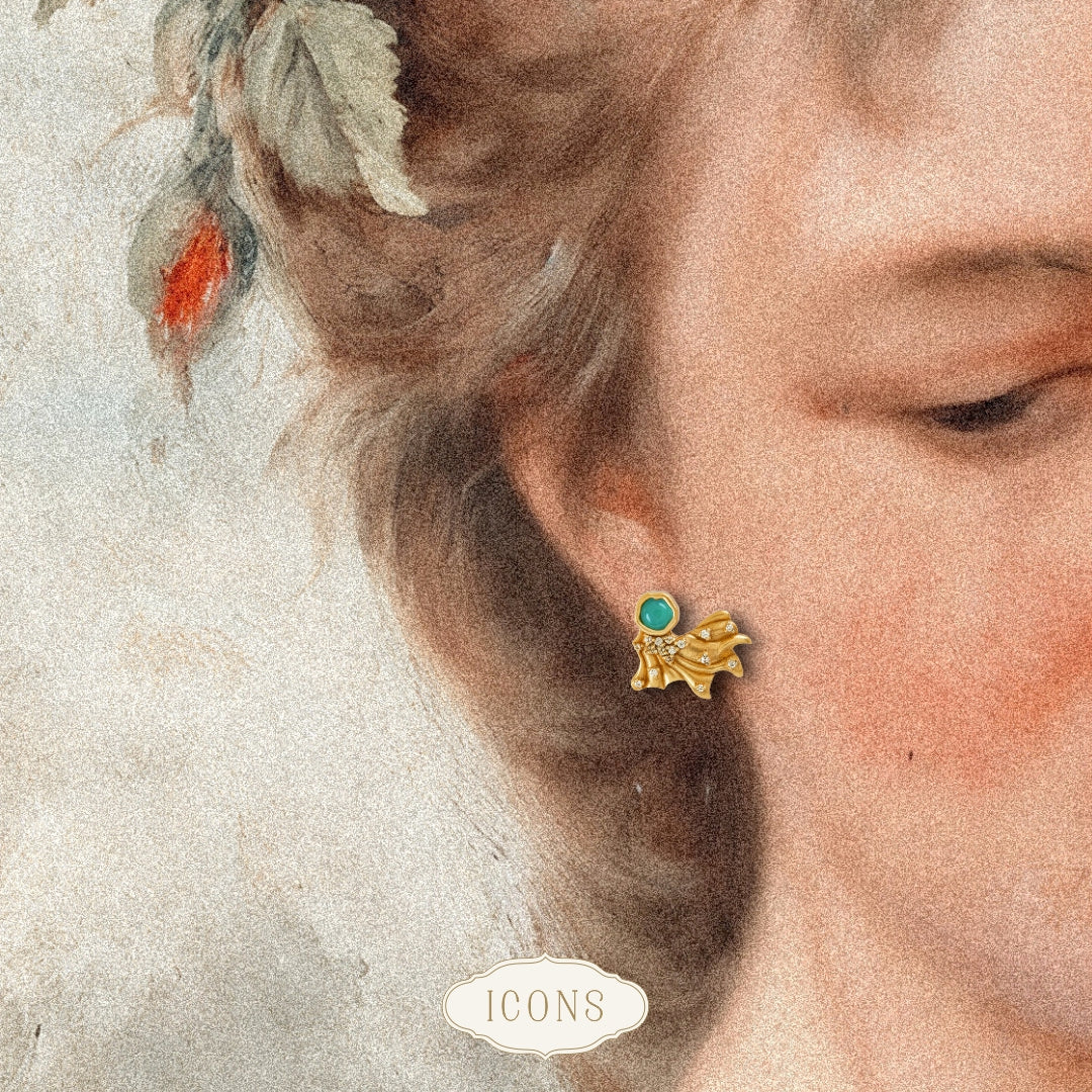 Opaline Miniature Studs by Ekaya Banaras thumbnail 2