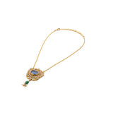 Gulmohar Mini Floralia Necklace Blue by Tribe Amrapali