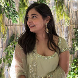 Rosa Pastel Vine Danglers by Suneet Varma