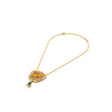 Gulmohar Mini Floralia Necklace Yellow by Tribe Amrapali