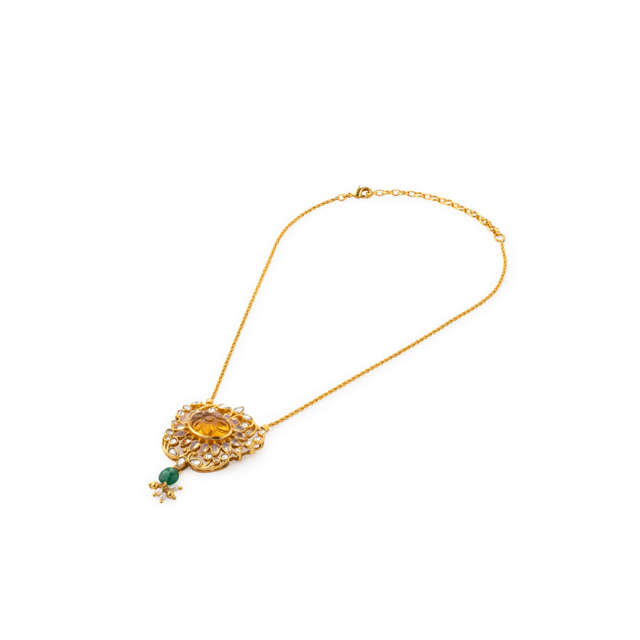 Gulmohar Mini Floralia Necklace Yellow