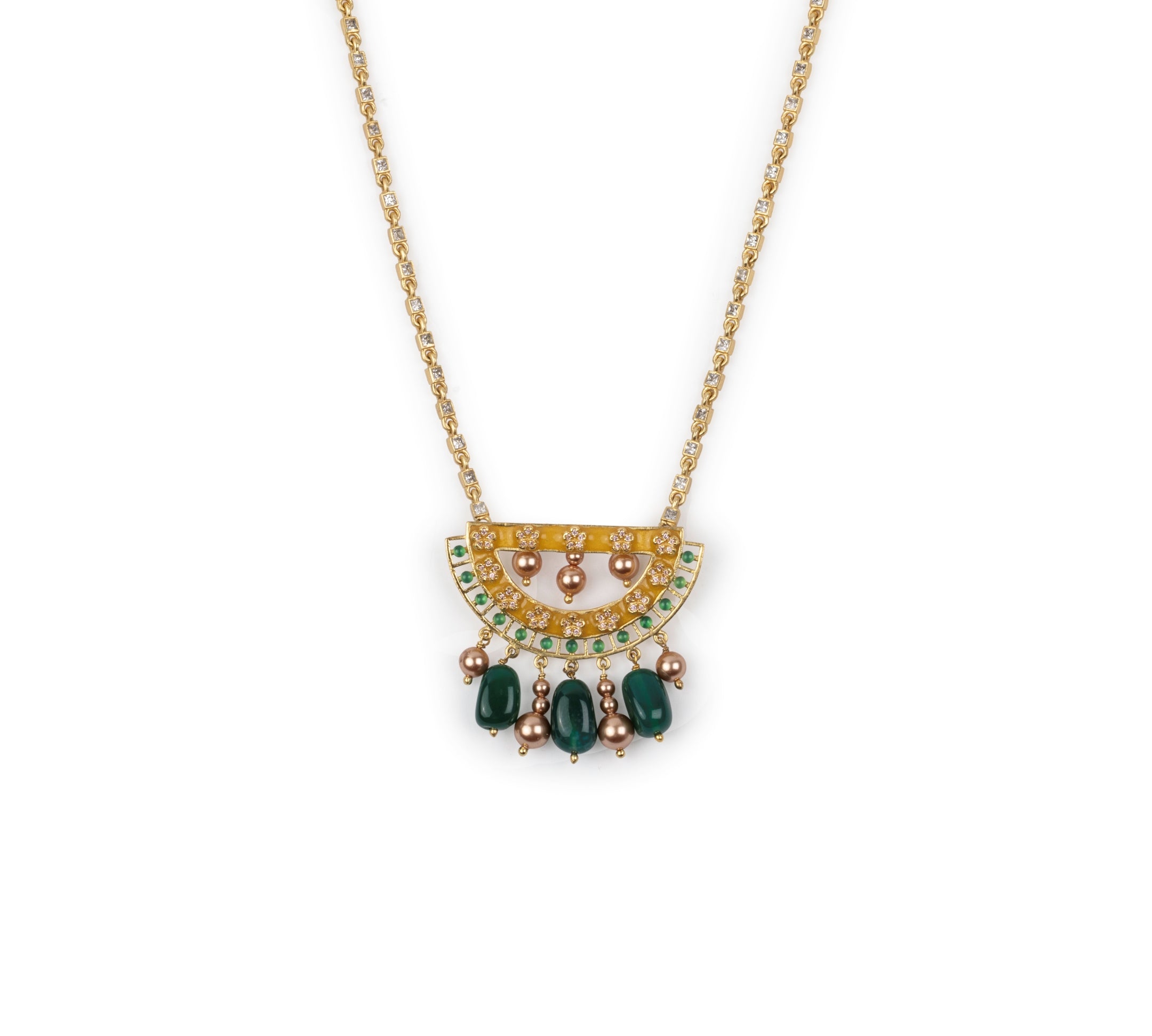 Rumeli Crescent Drops Necklace