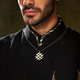 Chevron Pendant with chain for Men by JJV by JJ Valaya