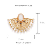 Azra Statement Studs by JJV by JJ Valaya