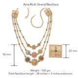 Azra Multi-strand Necklace by JJV by JJ Valaya