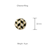 Chevron Ring (adjustable) by JJV by JJ Valaya
