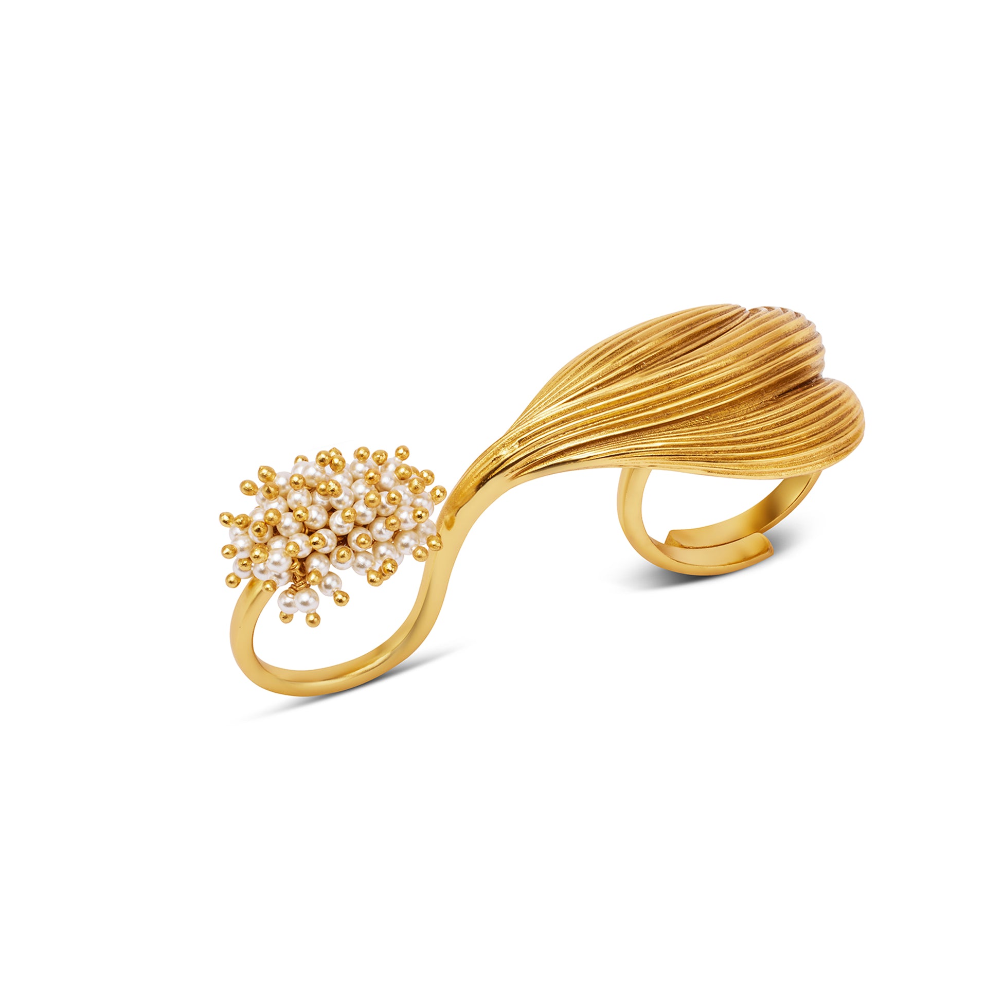 Opaline Double-Motif Ring (adjustable) by Ekaya Banaras thumbnail 3