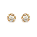 Opaline Ivory Studs by Ekaya Banaras