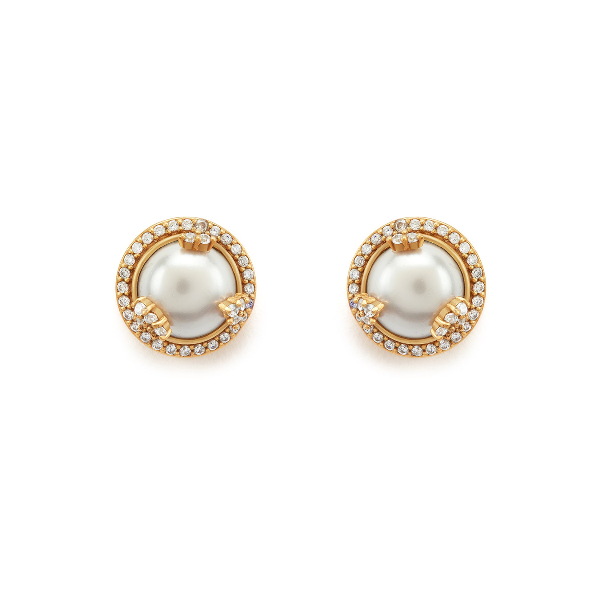 Opaline Ivory Studs by Ekaya Banaras thumbnail 3
