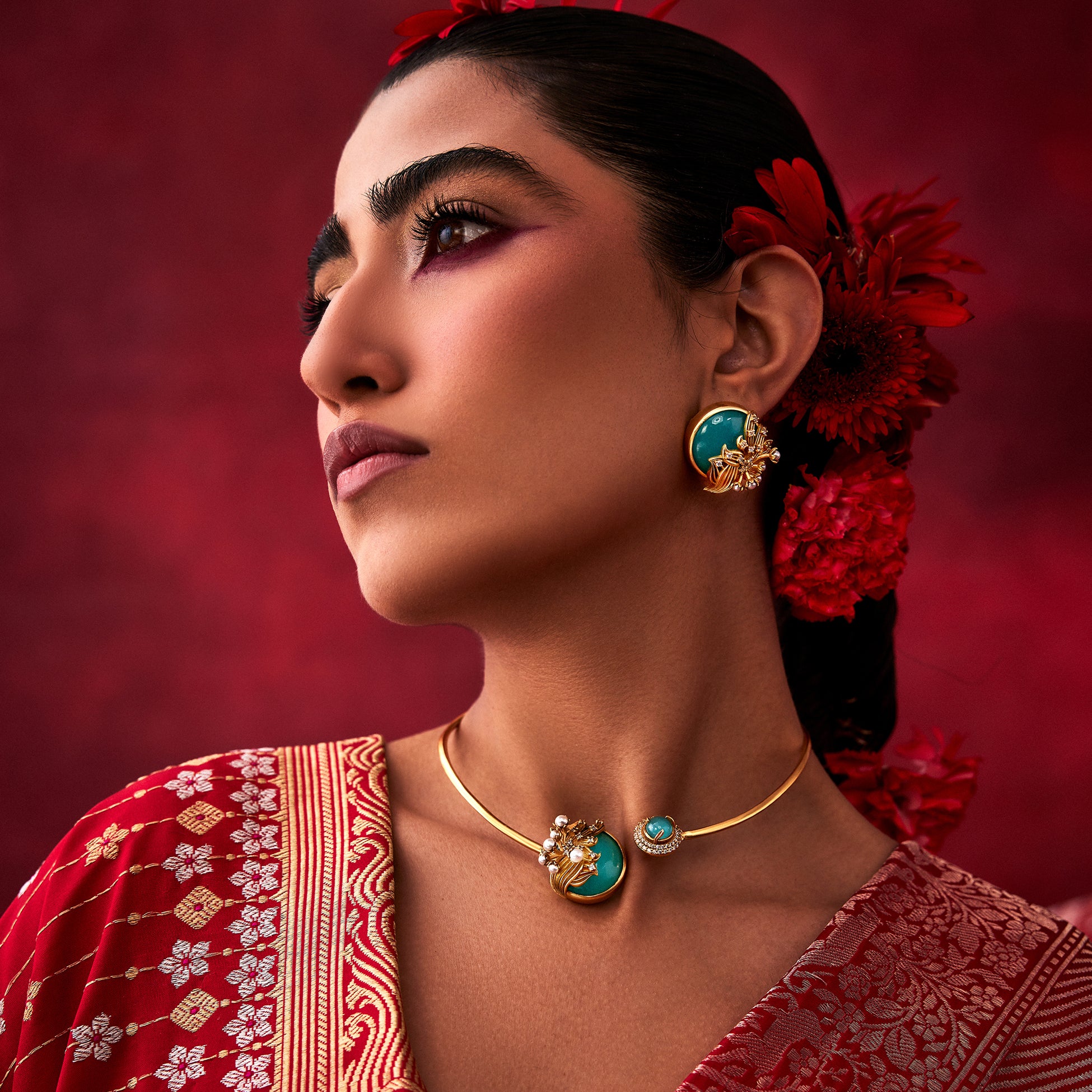 Odeta Statement Studs by Ekaya Banaras thumbnail 4