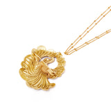Odeta Pendant and Brooch with Chain by Ekaya Banaras