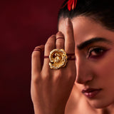 Odeta Ring (adjustable) by Ekaya Banaras