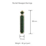 Rumeli Hexagon Earrings by JJV by JJ Valaya