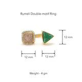 Rumeli Double-motif Ring (adjustable) by JJV by JJ Valaya