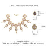 Wild Lavender Necklace With Pearls by Tribe Amrapali