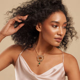 Gulmohar Mini Floralia Necklace Yellow by Tribe Amrapali