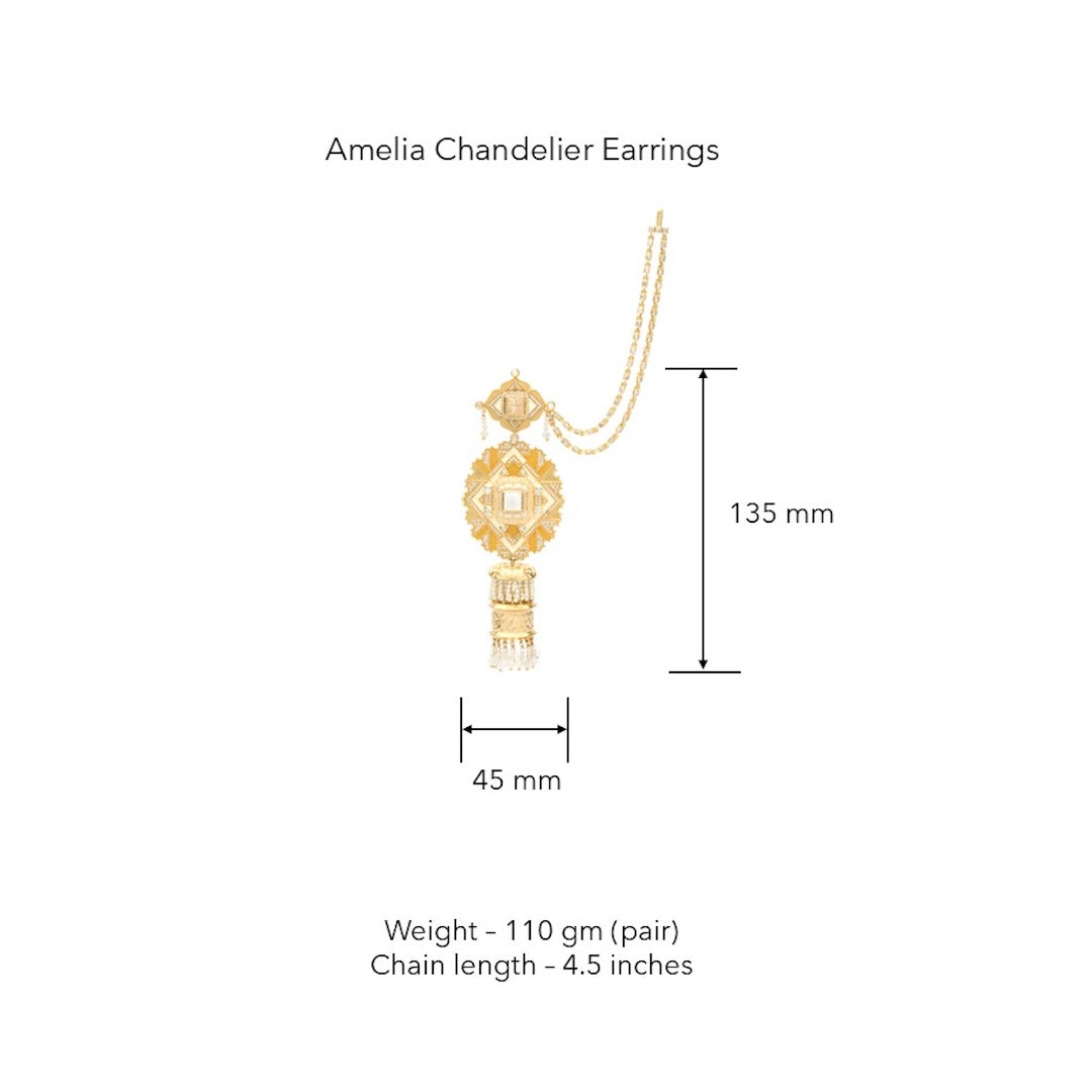 Amelia Chandelier Earrings by JJV by JJ Valaya thumbnail 3