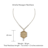 Amelia Hexagon Necklace by JJV by JJ Valaya