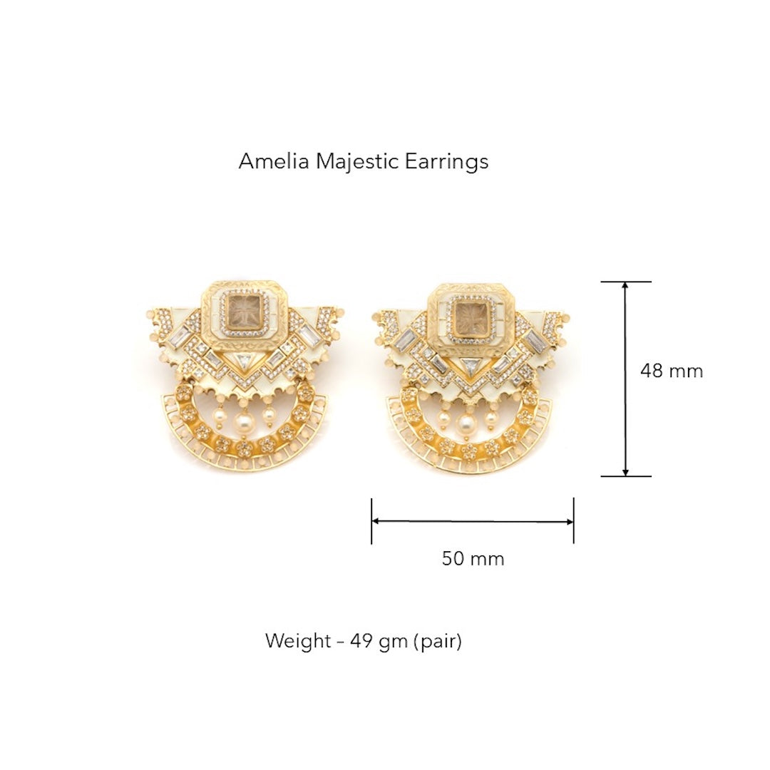 Amelia Majestic Earrings by JJV by JJ Valaya image 3