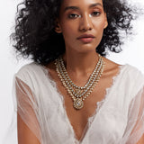 Rosa Dual Strand Necklace by Suneet Varma