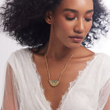 Rumeli Crescent Necklace by JJV by JJ Valaya