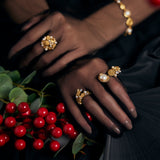 Opaline Helmi Ring by Ekaya Banaras