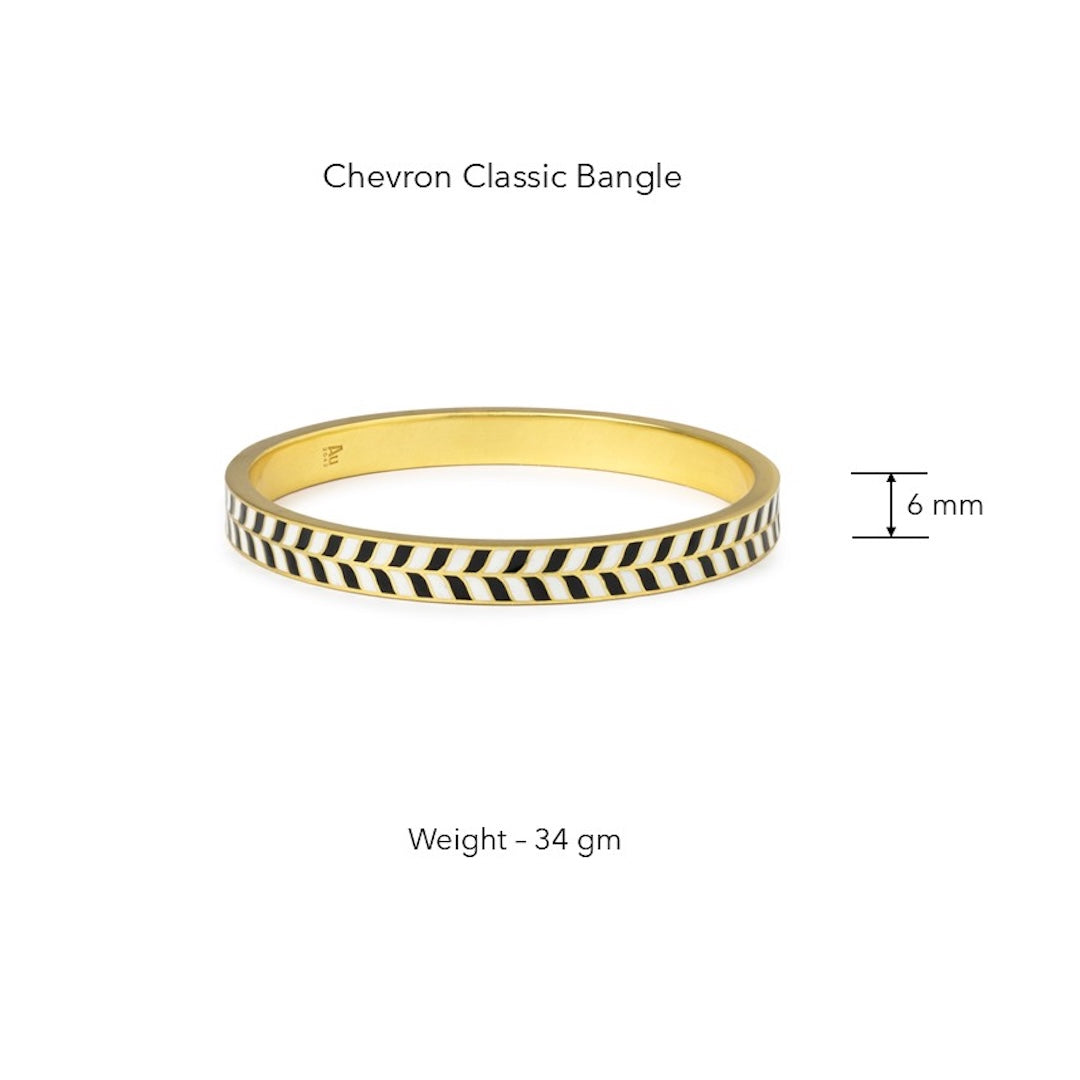 Chevron Bangle Chevron Classic Bangle by JJV by JJ Valaya – Aulerth