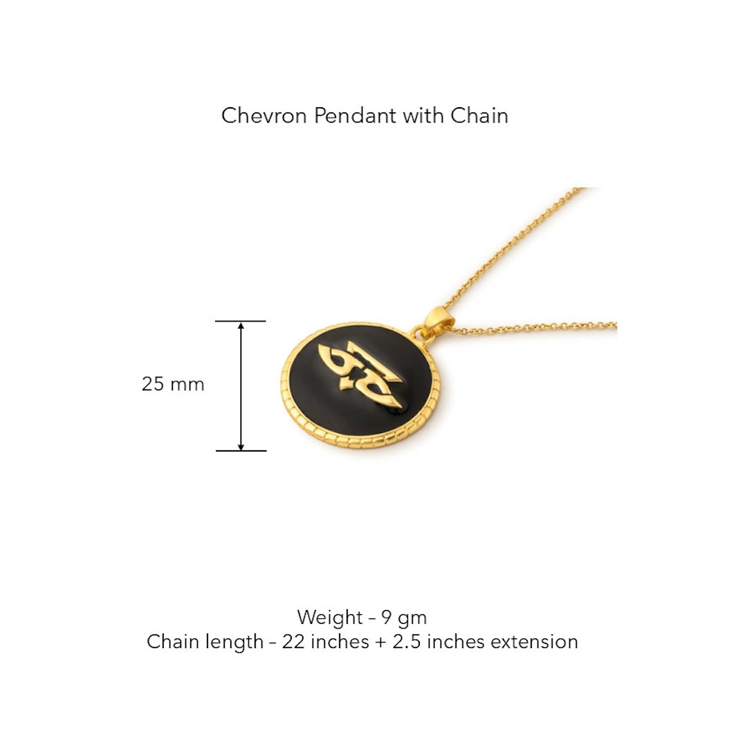 Chevron Pendant with Chain by JJV by JJ Valaya thumbnail 3