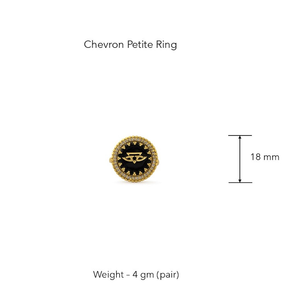 Chevron Petite Ring (adjustable) by JJV by JJ Valaya thumbnail 2