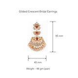 Gilded Crescent Earrings by Tribe Amrapali