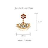 Gulmohar Crescent Studs by Tribe Amrapali