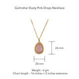 Gulmohar Dusty Pink Drops Necklace by Tribe Amrapali