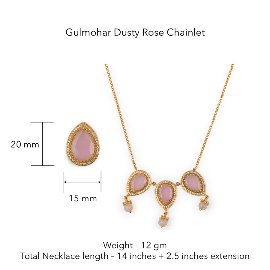 Gulmohar Dusty Rose Chainlet by Tribe Amrapali