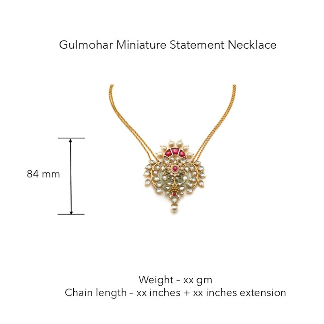 Gulmohar Miniature Statement Necklace by Tribe Amrapali thumbnail 4