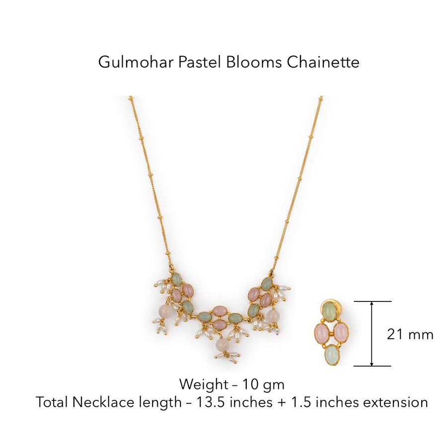 Gulmohar Pastel Blooms Chainette by Tribe Amrapali