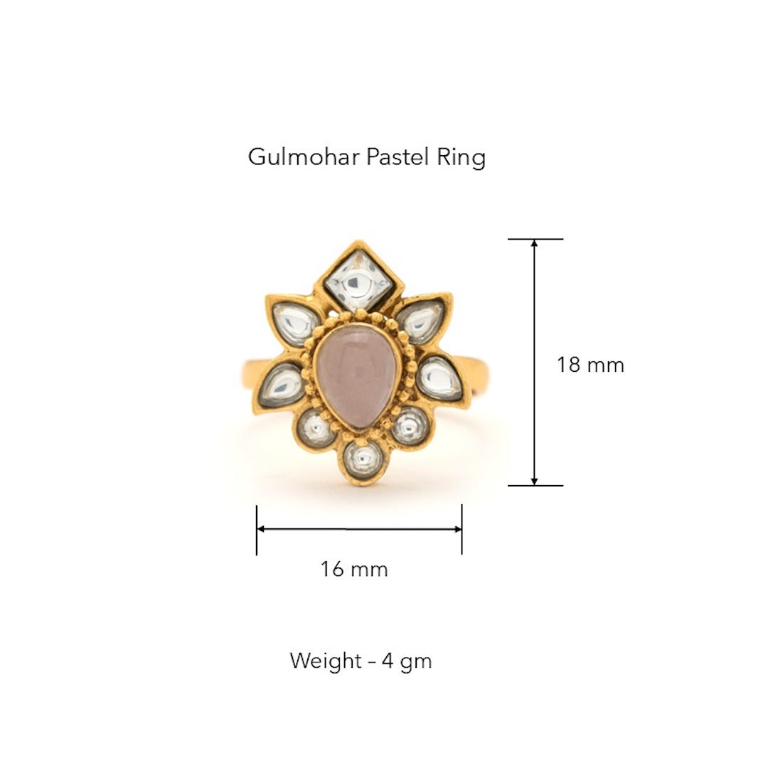 Gulmohar Pastel Ring (adjustable) by Tribe Amrapali