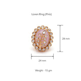 Loren Ring In Dusty Pink Hue (adjustable) by Suneet Varma