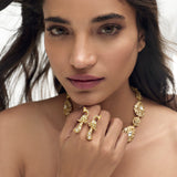 Mehr Peacock Ring (adjustable) by Suneet Varma