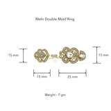 Mehr Double-motif Ring (adjustable) by Suneet Varma