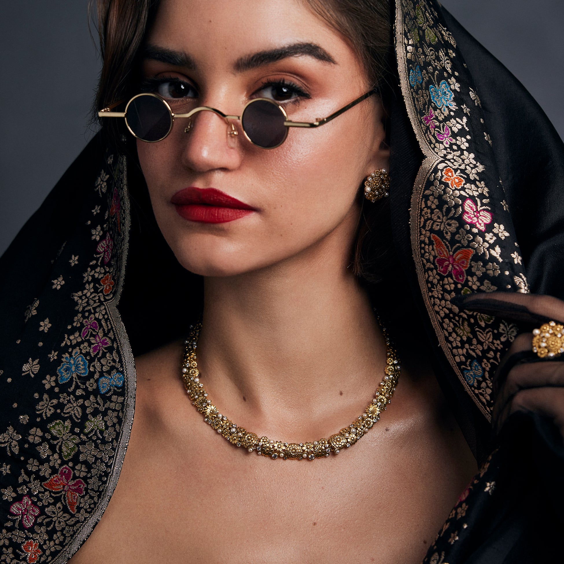 Opaline Perla Choker by Ekaya Banaras