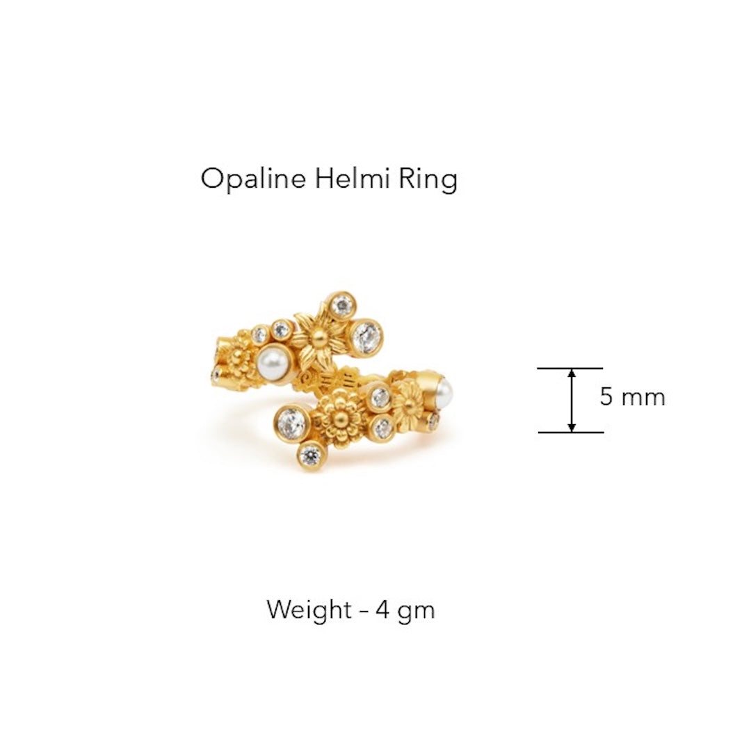 Opaline Helmi Ring by Ekaya Banaras