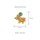 Opaline Miniature Studs by Ekaya Banaras