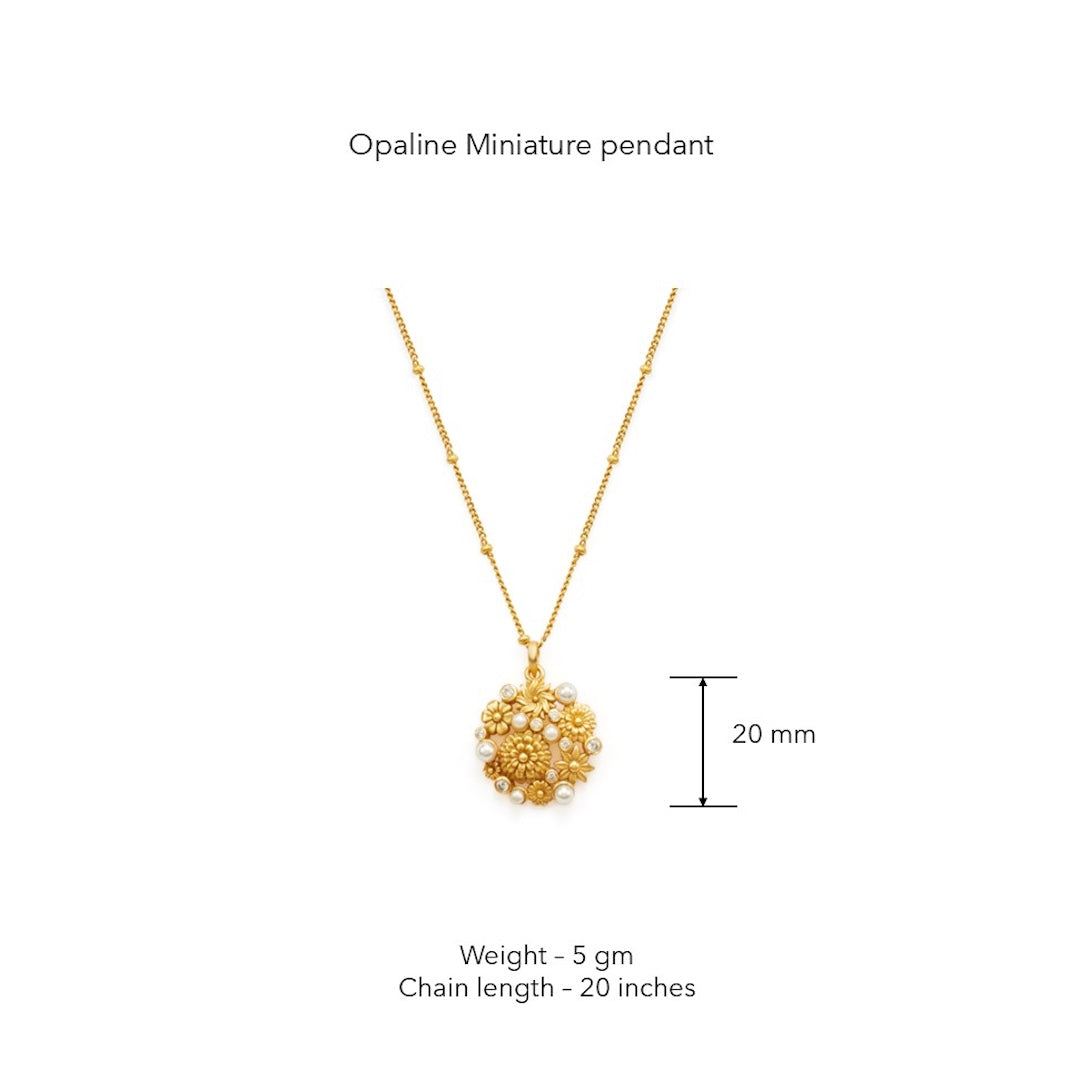 Opaline Miniature Pendant with Chain by Ekaya Banaras