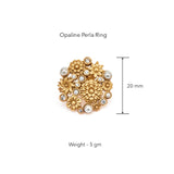 Opaline Perla Ring (adjustable) by Ekaya Banaras